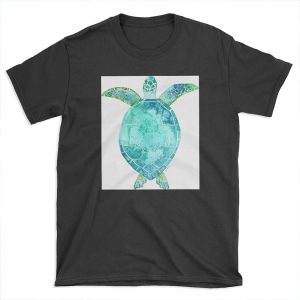 Blue Turtle, turtle art, ocean turtle swiming T-shirt Tee