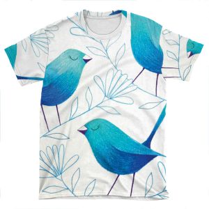 Bluebirds AOP T-shirt Tee