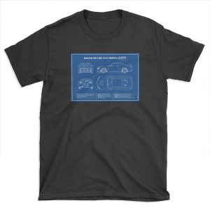 Blueprint - Nissan Skyline GT-R (R34) Z-Tune (Blue) T-shirt Tee