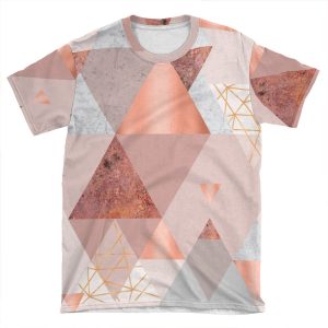 Blush Pink Geo AOP T-shirt Tee