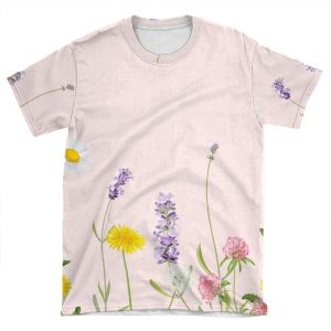 Blush Pink - Wildflower Dreams AOP T-shirt Tee