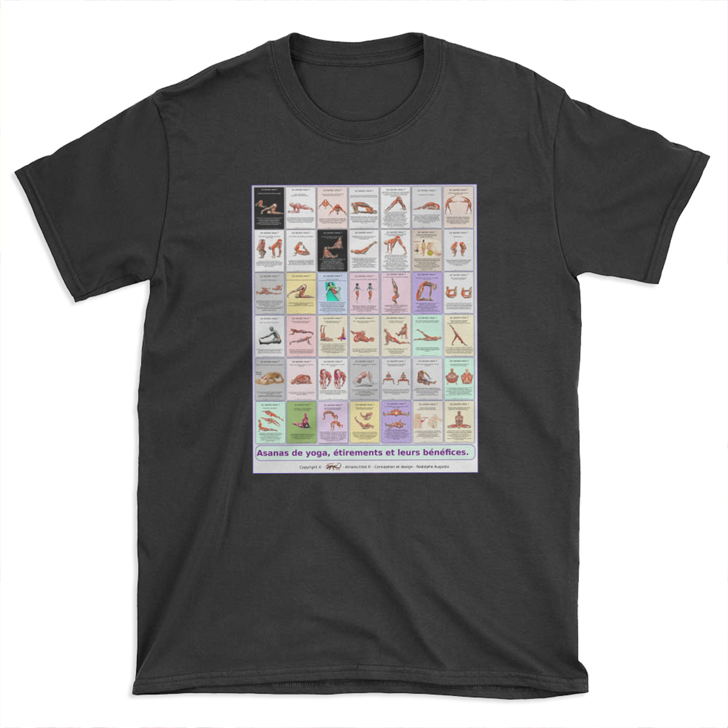 Board "Global Asanas" 42 postures and stretching T-shirt Tee