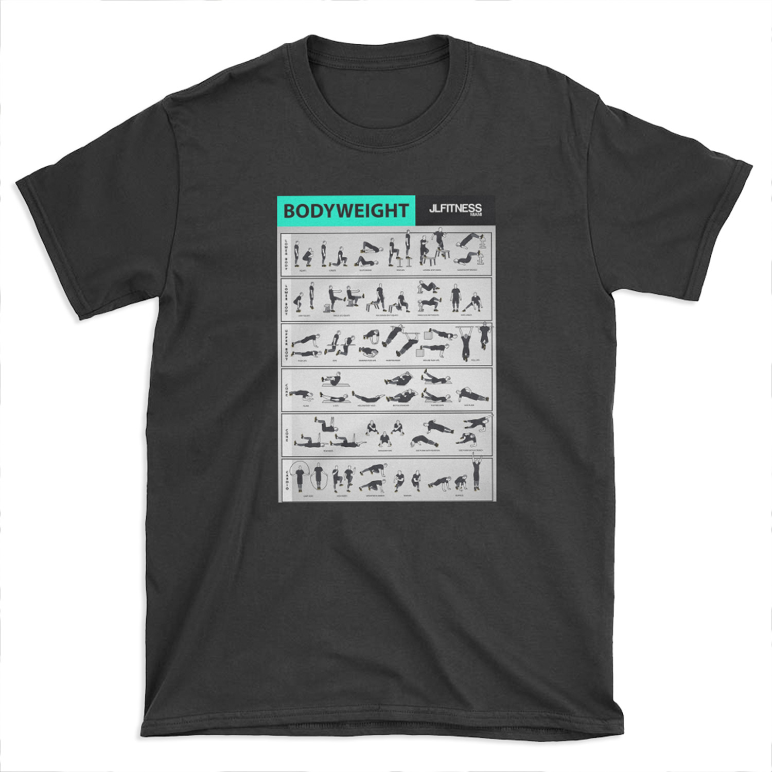 Bodyweight Training- 32 Illustrated Exercises T-shirt Tee