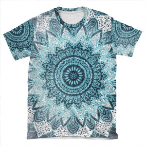 Bohochic Mandala In Blue AOP T-shirt Tee