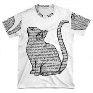 Books And Cats And Books And Cats AOP T-shirt Tee