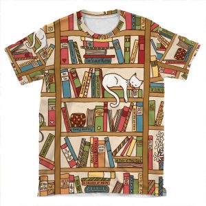 Bookshelf No.1 AOP T-shirt Tee