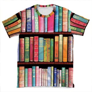 Bookworm Antique Books AOP T-shirt Tee