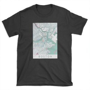 Boston City Map USA T-shirt Tee