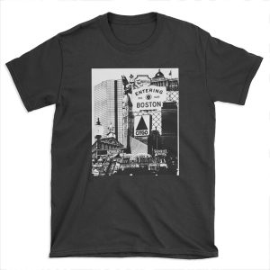 Boston scenes and sights collage T-shirt Tee
