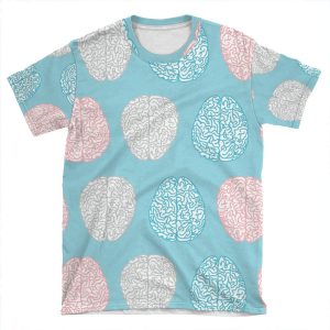 Brainy Pastel Pattern (Awesome Pastel Brains) AOP T-shirt Tee