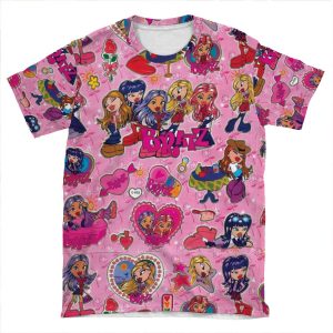 Bratz Doll Collage Y2K AOP T-shirt Tee