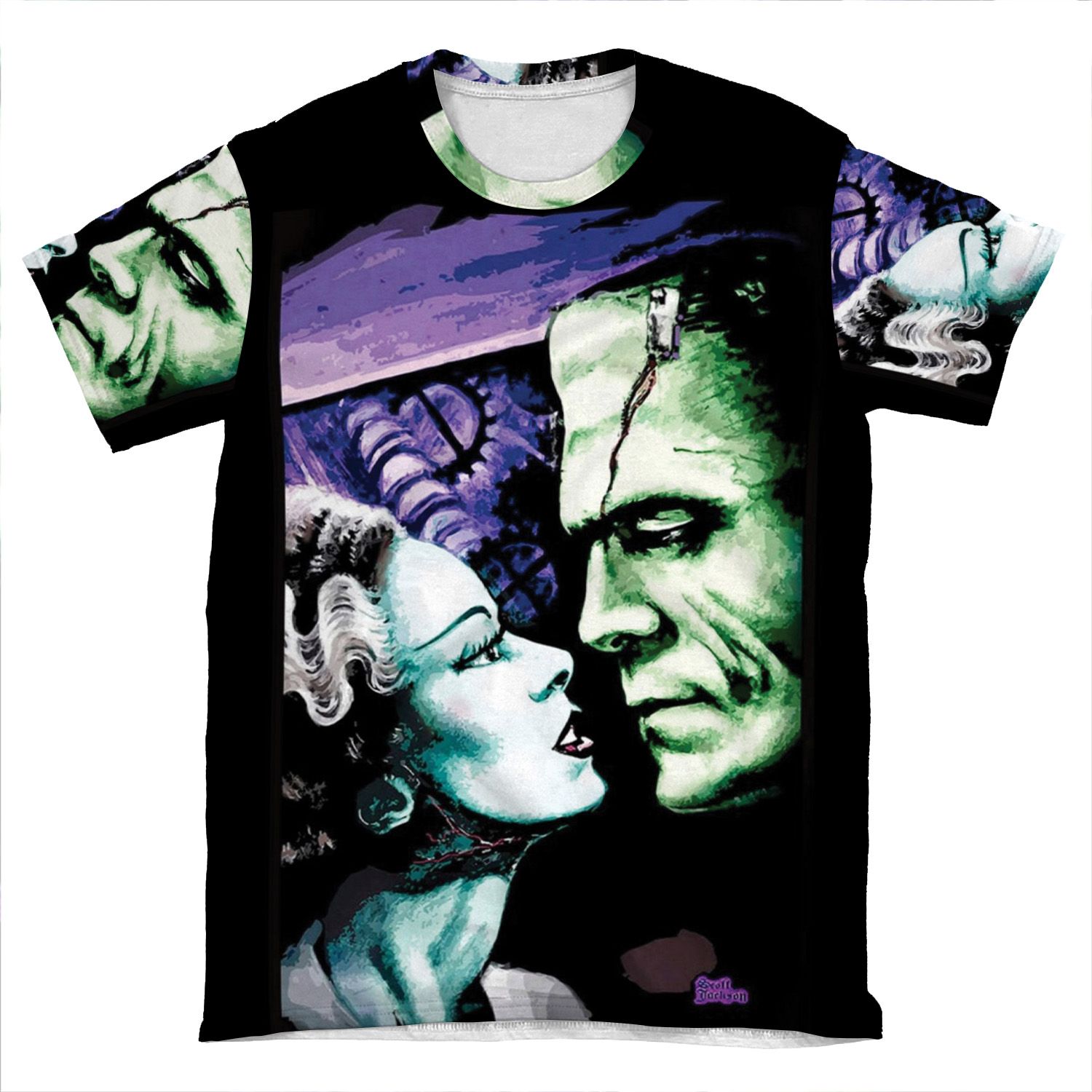 Bride & Frankie Monsters In Love AOP T-shirt Tee