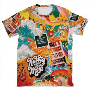 Bright Summer Collage AOP T-shirt Tee