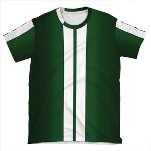 British Racing Green Car Stripes AOP T-shirt Tee