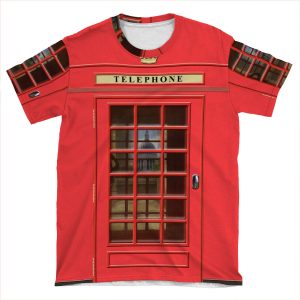 British Red Phone Box With St Pauls AOP T-shirt Tee