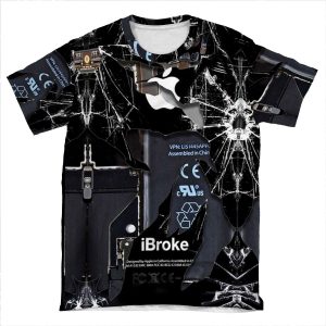 Broken Damaged Handphone AOP T-shirt Tee