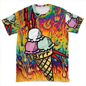 Brrrrrr Drippy Trippy Guwop Face Cone AOP T-shirt Tee