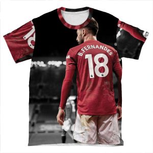 Bruno Fernandes Manchester United 2020/21 AOP T-shirt Tee