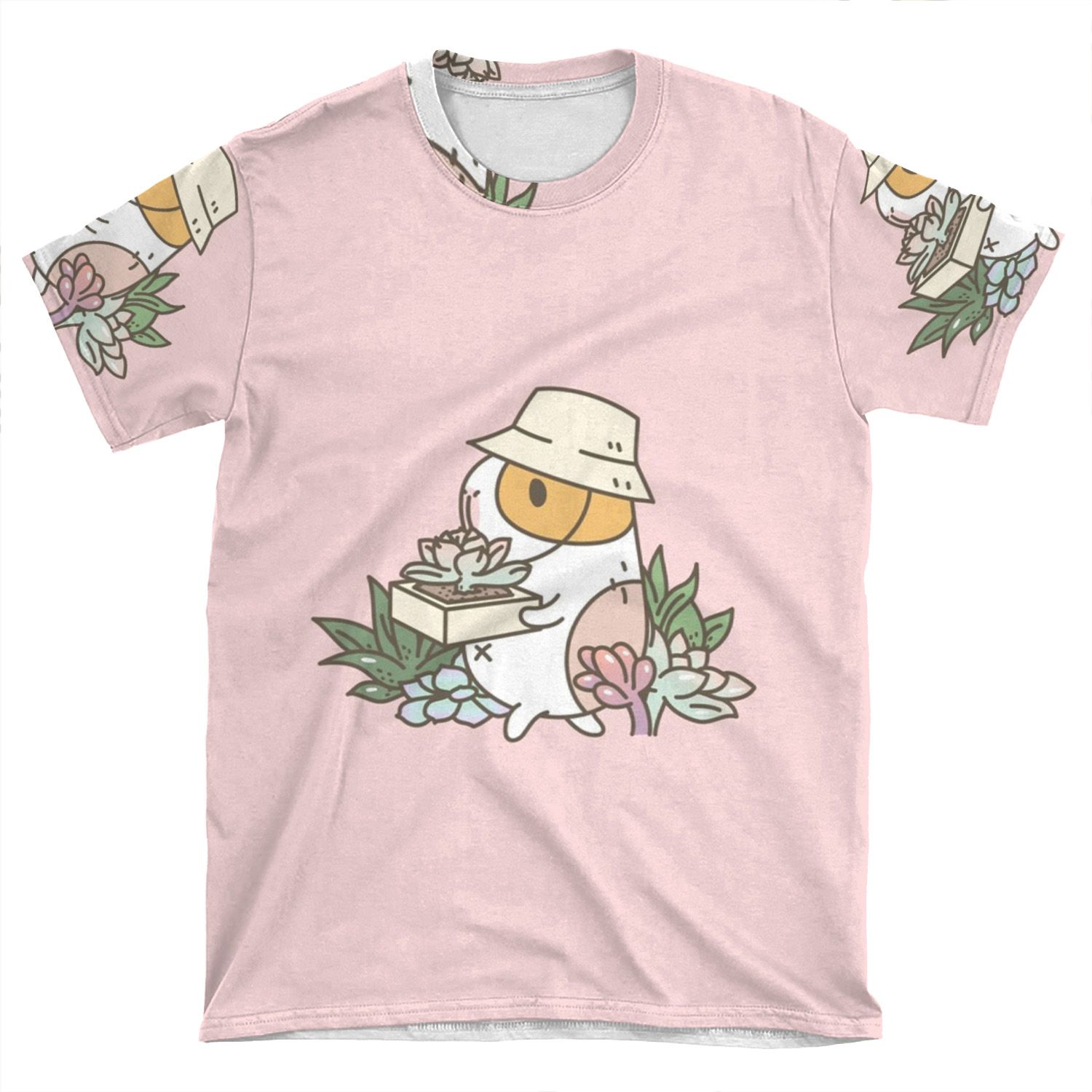 Bubu The Guinea Pig, Succulent Love AOP T-shirt Tee