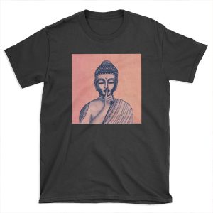 Buddha Shh... Do not disturb in Coral T-shirt Tee