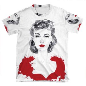 Burgundy Or Scarlett AOP T-shirt Tee