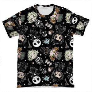 Burton Boys Collection In Black AOP T-shirt Tee