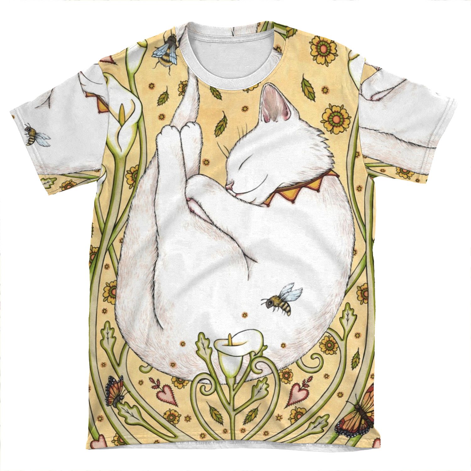 Butterflies And Bees AOP T-shirt Tee