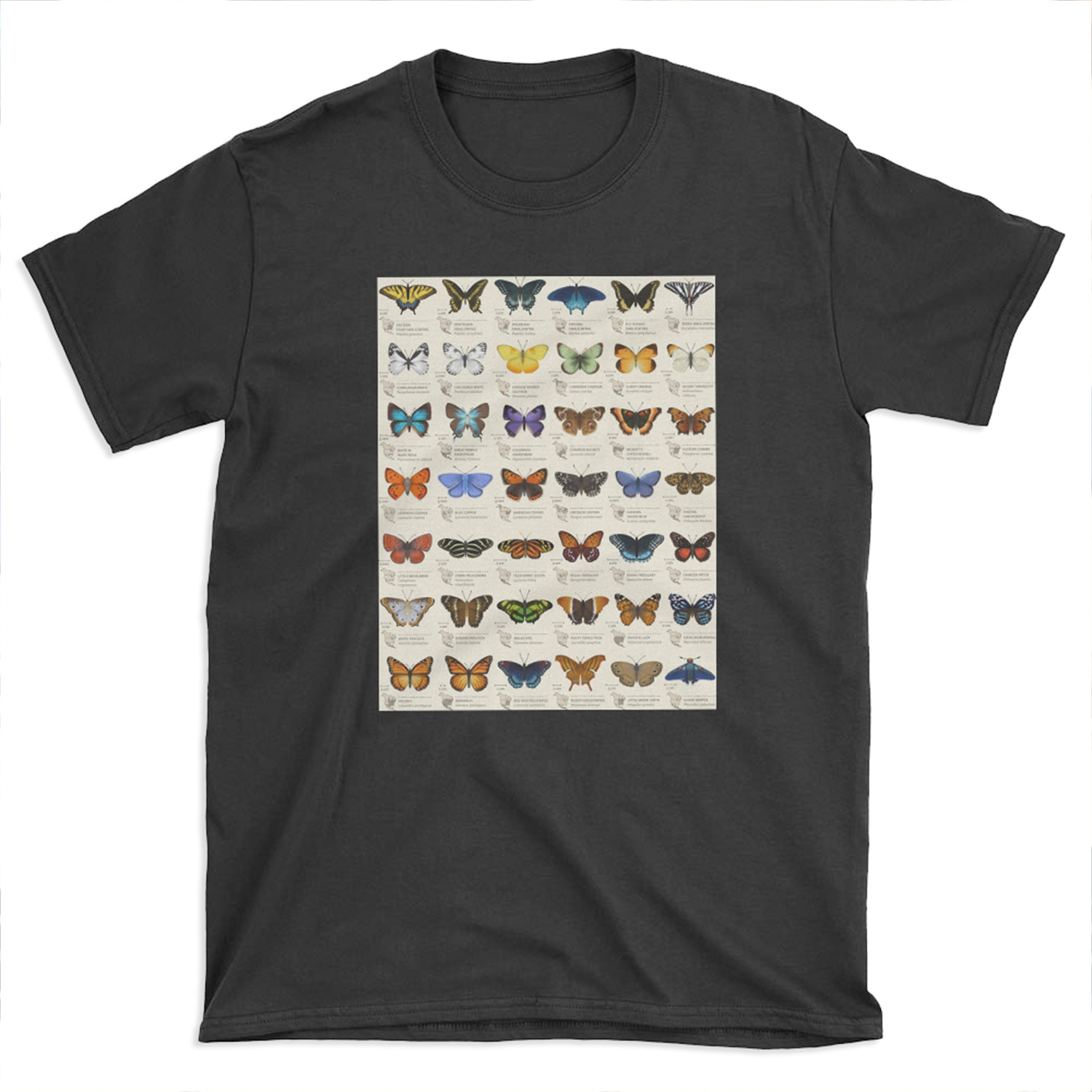 Butterflies of North America T-shirt Tee