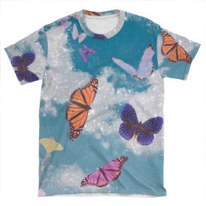 Butterfly Glitter AOP T-shirt Tee