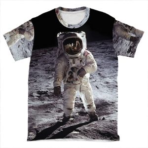 Buzz Aldrin On The Moon AOP T-shirt Tee