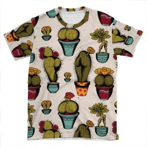 Cactass Tattoo Flash AOP T-shirt Tee