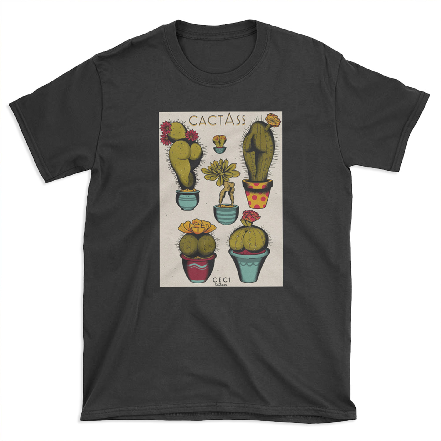 CactAss tattoo flash T-shirt Tee