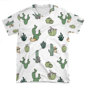 Cacti Cats AOP T-shirt Tee
