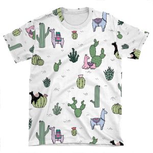 Cacti Llamas AOP T-shirt Tee