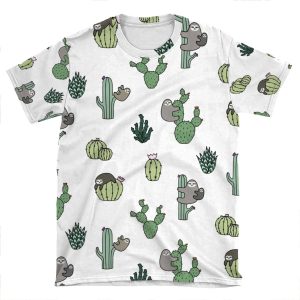 Cacti Sloths AOP T-shirt Tee