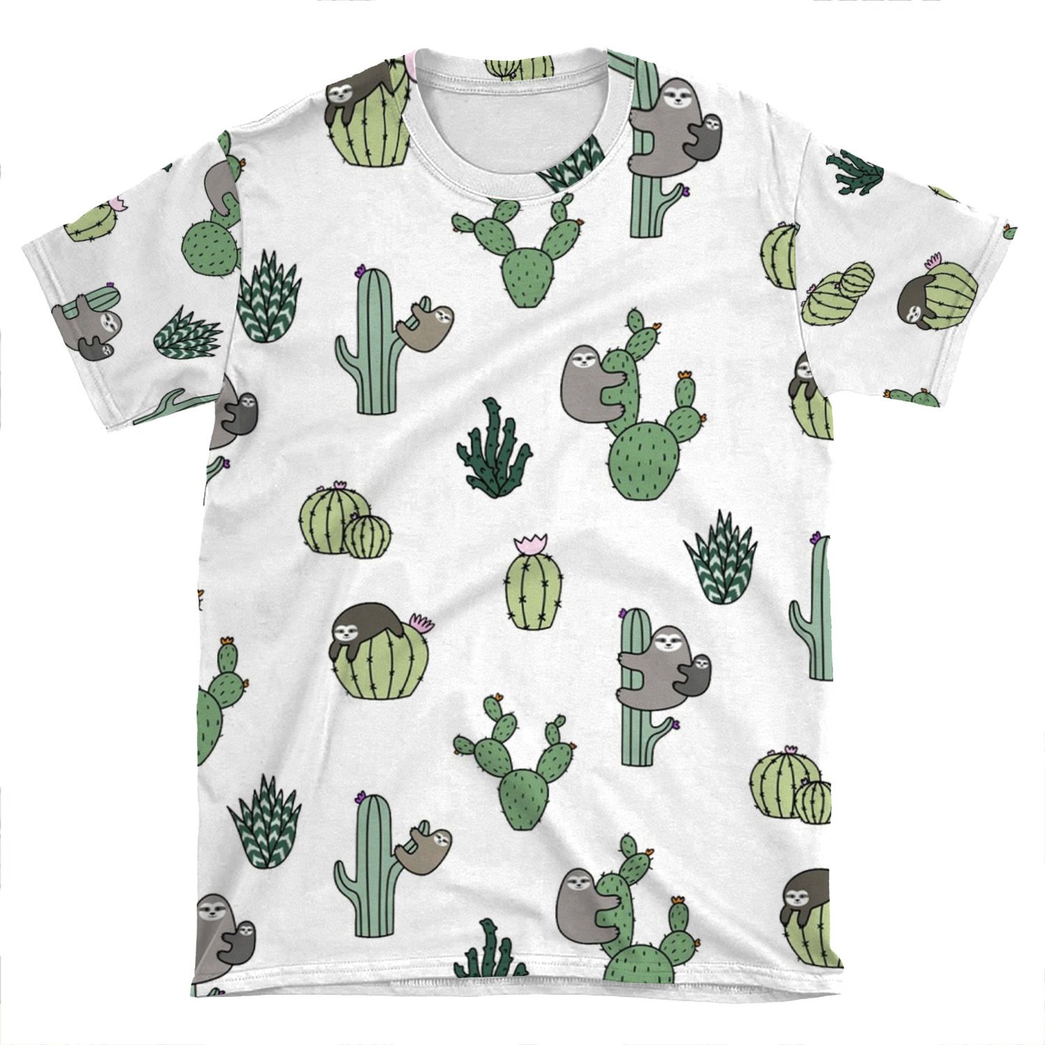 Cacti Sloths AOP T-shirt Tee