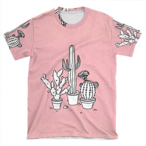 Cactus Doodle AOP T-shirt Tee