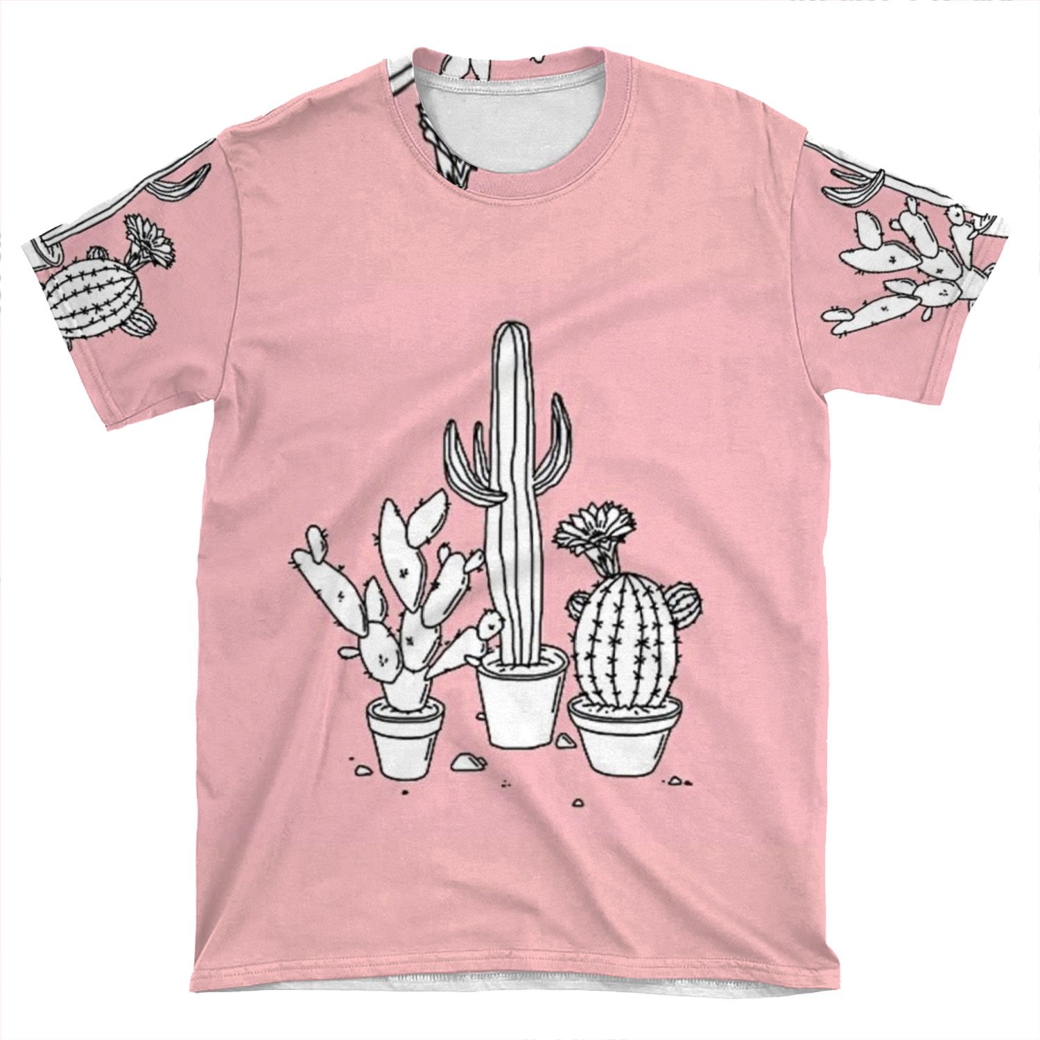 Cactus Doodle AOP T-shirt Tee