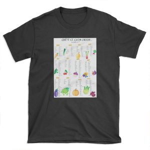 Calendar seasonal fruit and vegetables T-shirt Tee