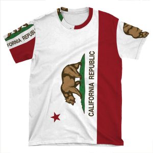 California Republic Flag AOP T-shirt Tee