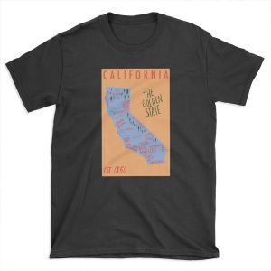 California State Map T-shirt Tee