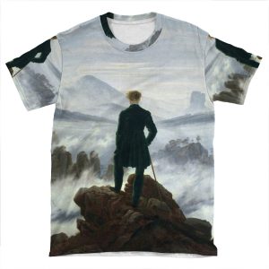Caspar David Friedrich - The Wanderer Above The Sea Of Fog AOP T-shirt Tee