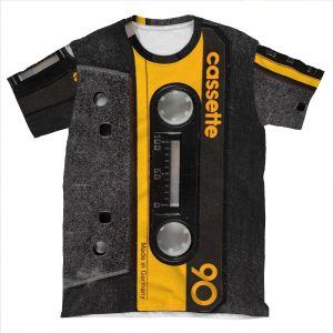 Cassette Yellow (Phone ) AOP T-shirt Tee