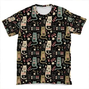 Cat Folk AOP T-shirt Tee