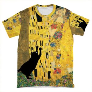 Cat Scratch Klimt AOP T-shirt Tee