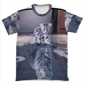 Cat Wants To Be A Tiger ! AOP T-shirt Tee