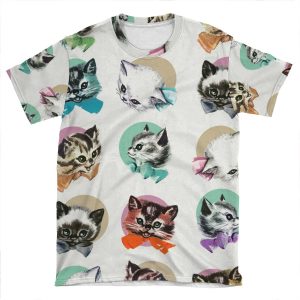 Cats & Bowties AOP T-shirt Tee