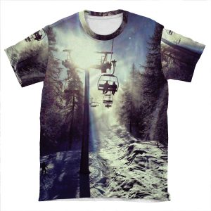 Chairlift To Heaven AOP T-shirt Tee