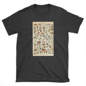 Champignon I Vintage French Mushroom Chart by Adolphe Millot T-shirt Tee