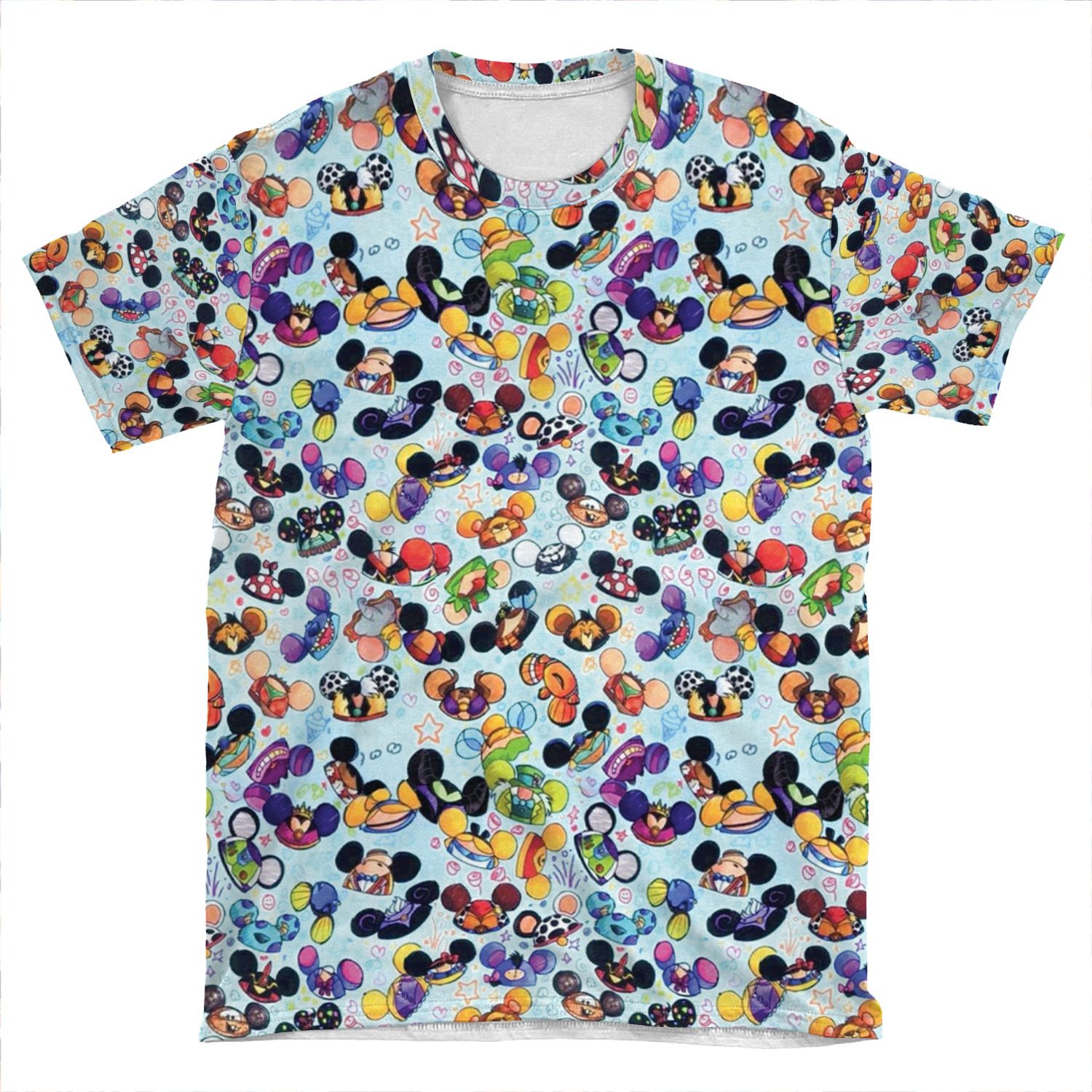 Character Hats AOP T-shirt Tee